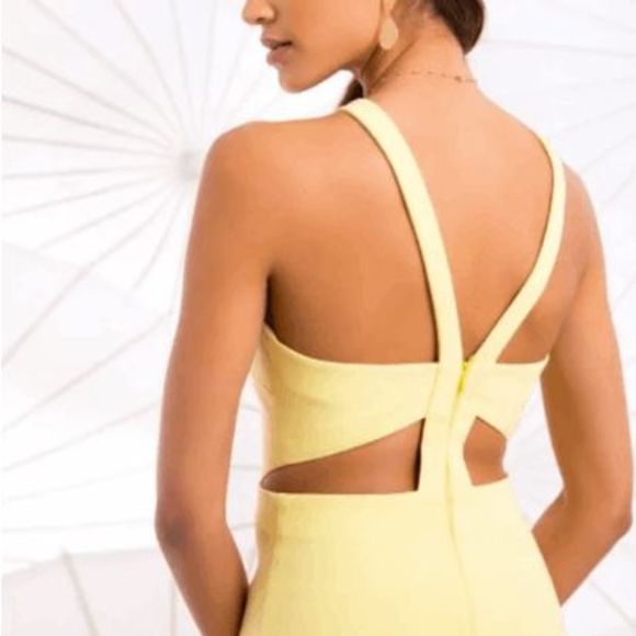 Likely NWT Arcadia Cut-out Bodycon Yellow Dress Size 2, MSRP $188 - Picture 13 of 14